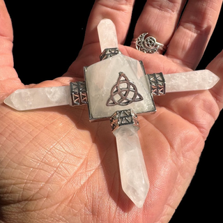 Trinity Light Energy Generator – Clear Quartz with Triquetra Symbol