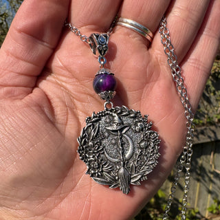 Witch’s Hollow Pendant ~ Purple Tigers Eye Crystal