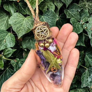 The Blessed Threshold ~ Protection & Prosperity Hanging Spell Bottle