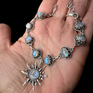 Sol & Selene Rainbow Moonstone Sterling Silver Bracelet