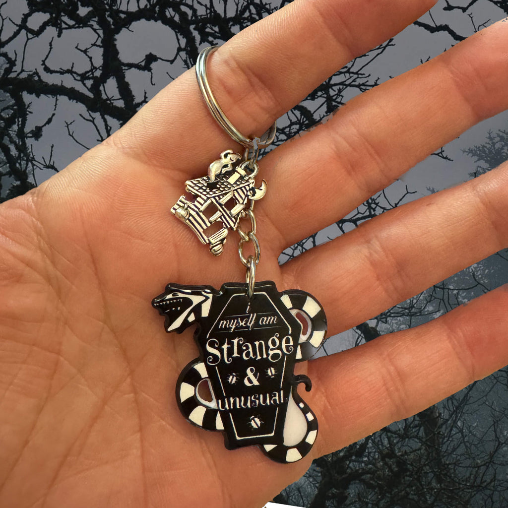 Strange and Unusual Keyring – MoonChild Spiritual Emporium