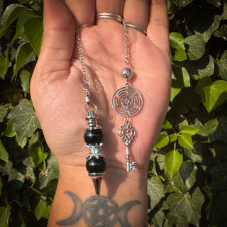Obsidian Labyrinth ~ Hecate’s Key Divination Pendulum