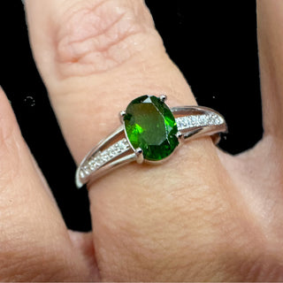 The Emerald Grove ~ Diopside Sterling Silver Ring