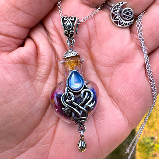 Celestia’s Whisper ~ Aura-Aligning Spell Vial Necklace
