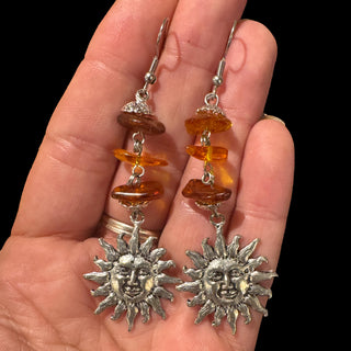 Baltic Amber Sun Earrings