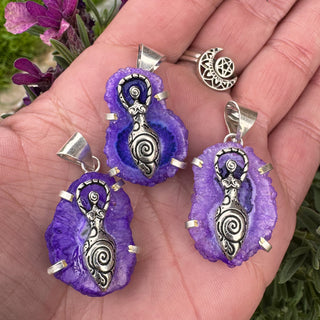 Earth Goddess Solar Quartz Crystal Necklace
