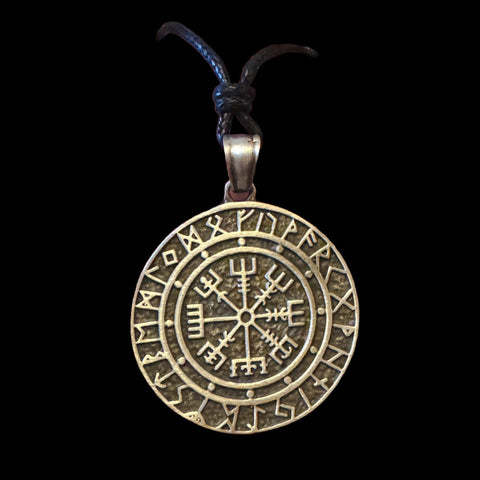Viking compass necklace ~ fine pewter