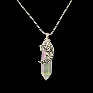 Angel Aura Crescent Moon Necklace