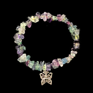 Fluorite Crystal Butterfly Bracelet