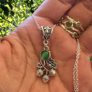 Cats Eye Oak Tree Necklace