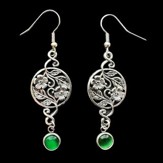 Nature Goddess Earrings ~ Cats Eye Crystal