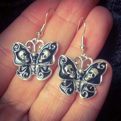 Gothic Butterfly Earrings