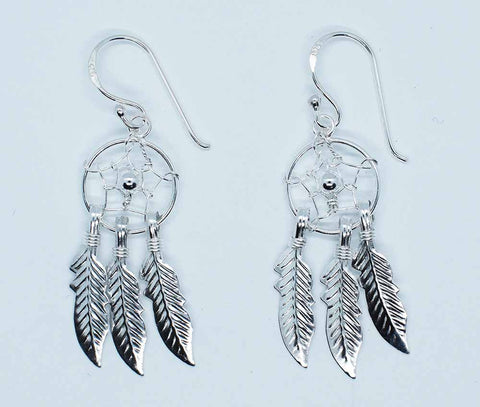 Dream Catcher Earrings ~ Sterling Silver