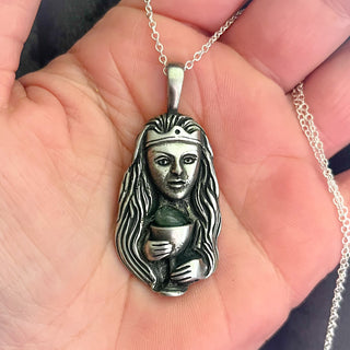 Aventurine Chalice Goddess Necklace