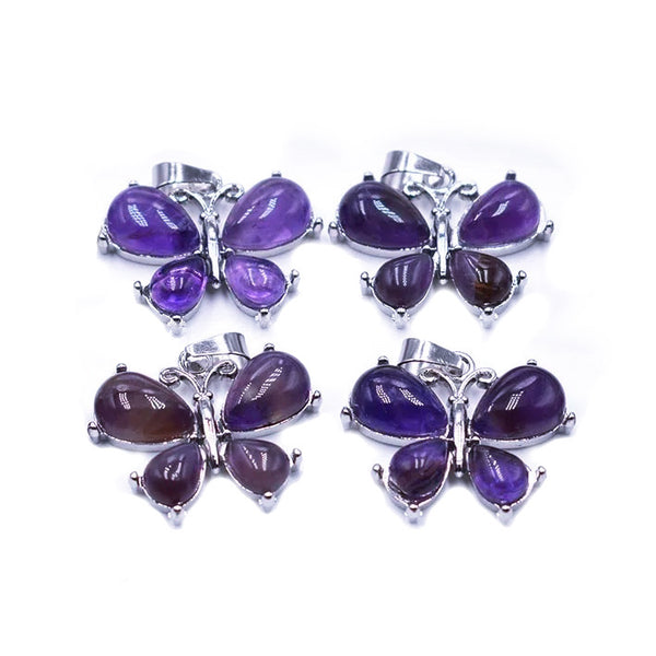 Amethyst Butterfly Necklace