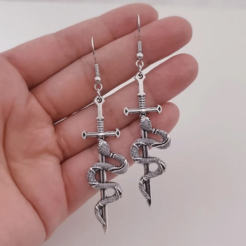 Serpent Athame Earrings