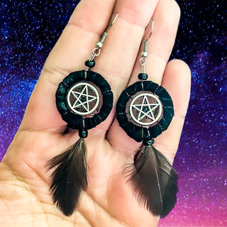 Pentacle Dream Catcher Earrings
