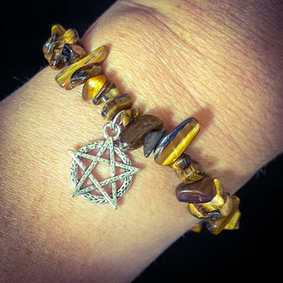 Tigers Eye Pentacle Bracelet