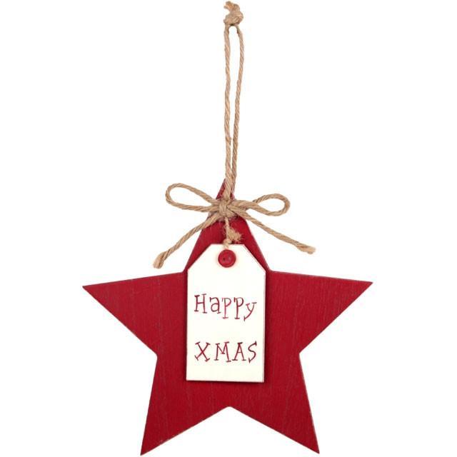 Christmas & Yule Decorations Happy Xmas Star