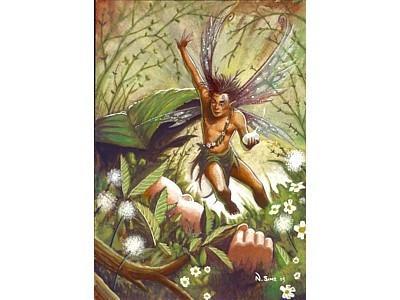 Home & Outdoor Decoration Protector of Children Fairy Card