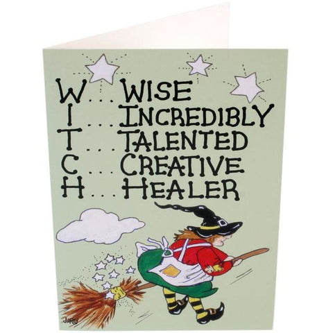Home & Outdoor Decoration Witch Card