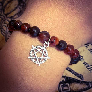 Sardonyx Crystal Pentacle Bracelet