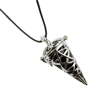 Onyx Pentacle Pendulum Locket