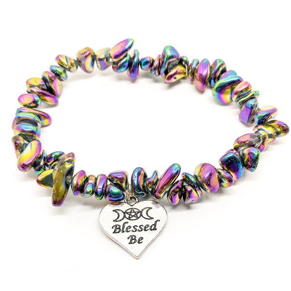 Rainbow Blessings Hematite bracelet