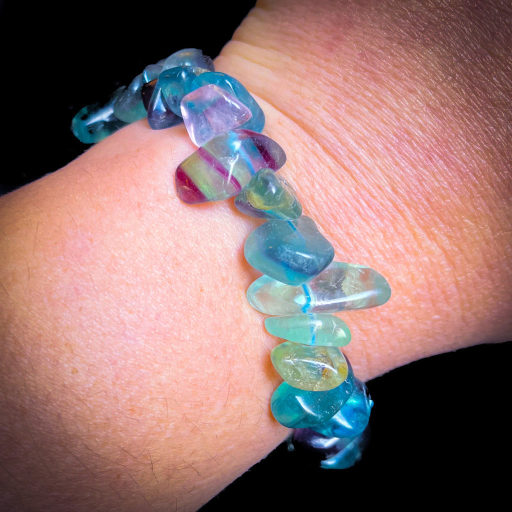 Chunky Chip Fluorite Crystal Bracelet