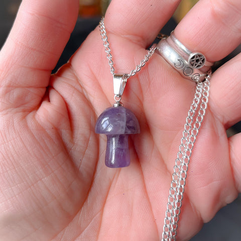 Amethyst Toadstool Necklace