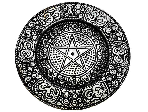 Pentacle incense plate