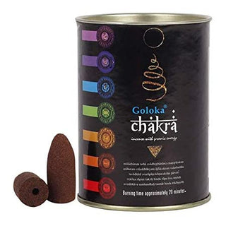 Goloka Backflow Incense Cones ~ Chakra