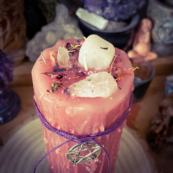 Love Witch Pillar Candle