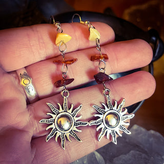 Baltic Amber Sun Earrings