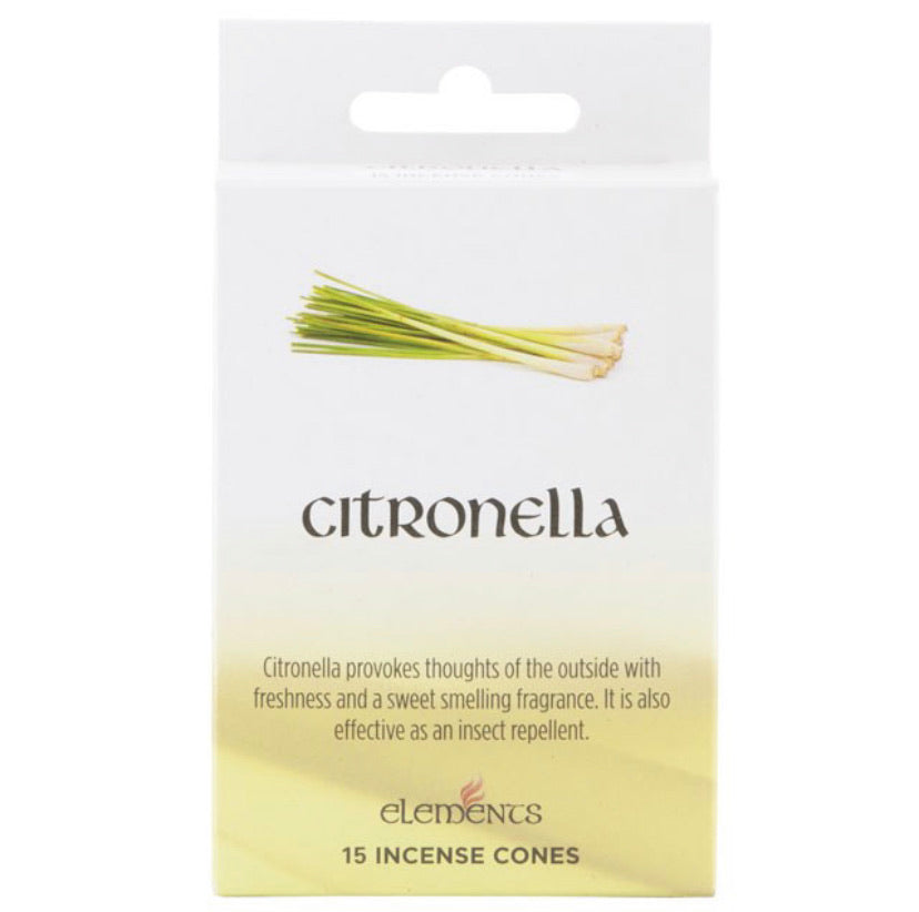 Citronella Incense Cones ~ Elements