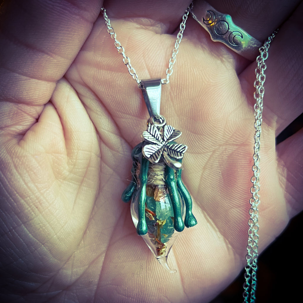 Lucky Mojo Spell Bottle Necklace