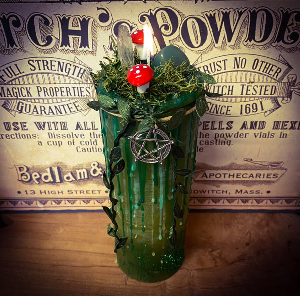 Enchanted Forest Pillar Candle