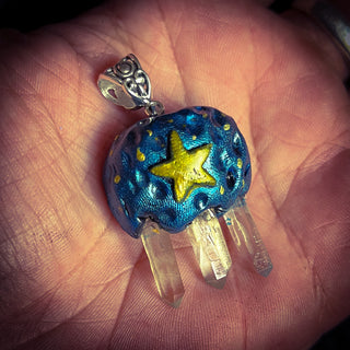 Witchcrafted Quartz Celestial Pendant ~ Last One