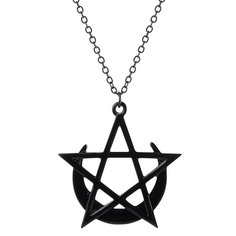 Midnight Moon Pentacle Necklace