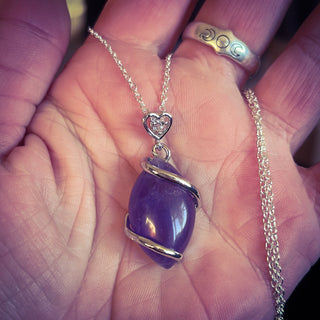 Spiral Bound Amethyst Necklace