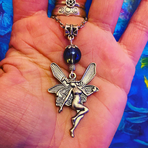 Blue Moon Fairy Necklace