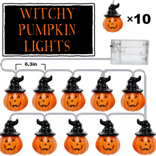 Witchy Pumpkin String Lights