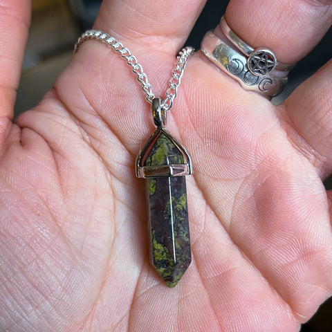 Dragons Blood Crystal Point Necklace