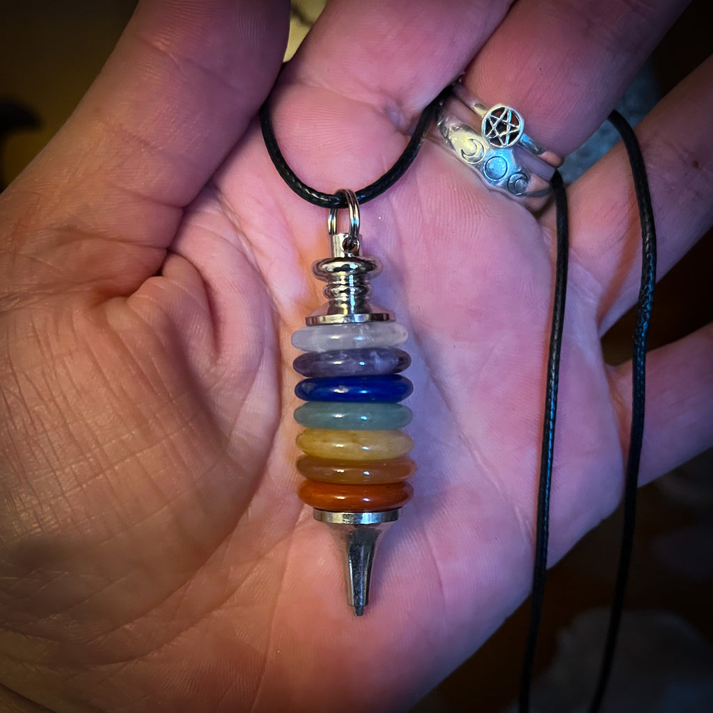 Layered Chakra Pendulum Necklace