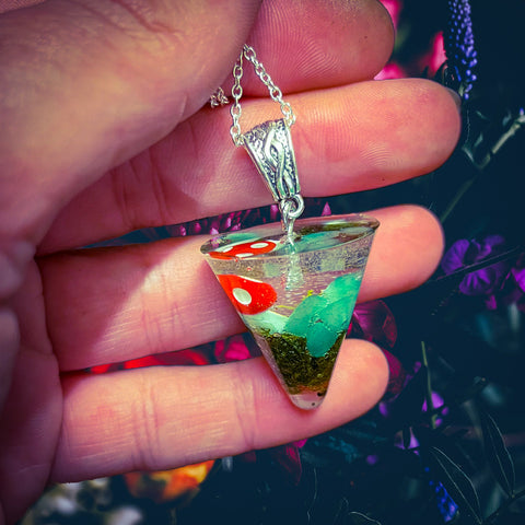 Enchanted Forest Pendulum Necklace ~ WitchCrafted