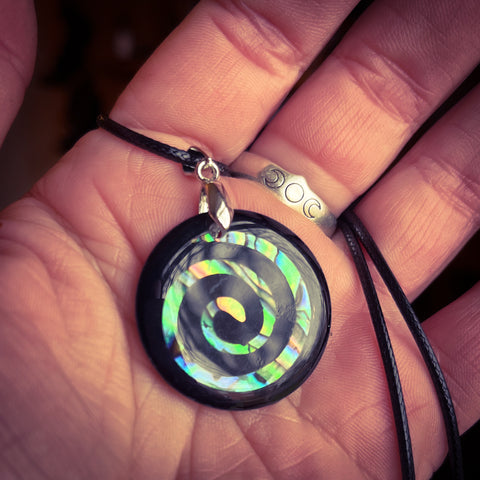 Abalone Shell Spiral Necklace