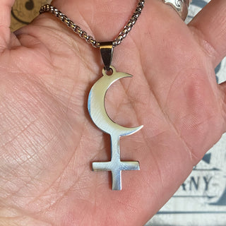 Lilith Symbol Necklace ~ Stainless Steel