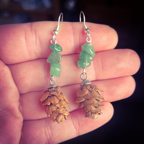 Cottage Witch Pine Cone Earrings