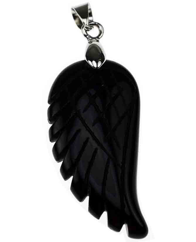 Obsidian Wing Necklace