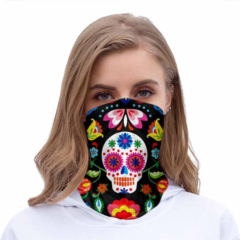 Sugar Skull Bandana Mask